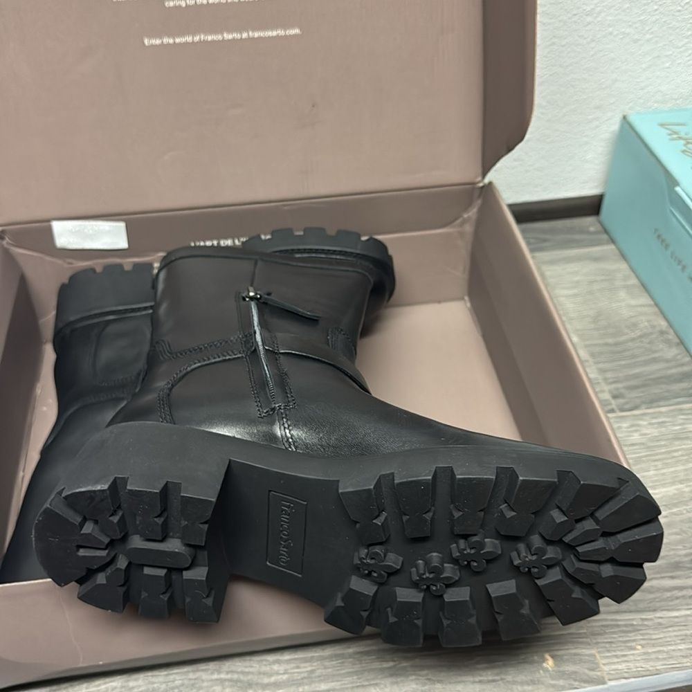 Franco Sarto Women's Elle Boot In Black Leather - Picture 3 of 8